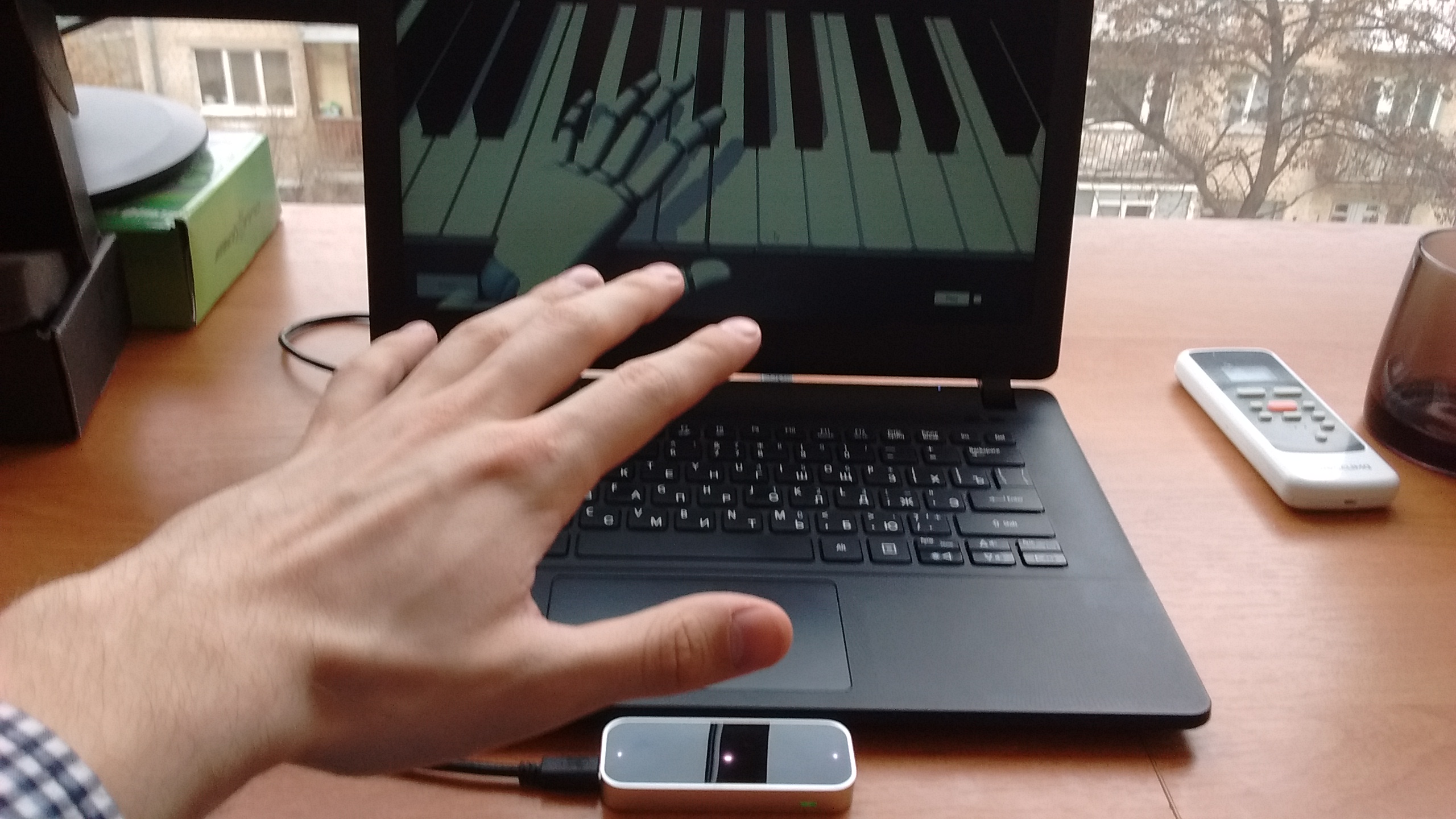 piano 3d with leapmotion