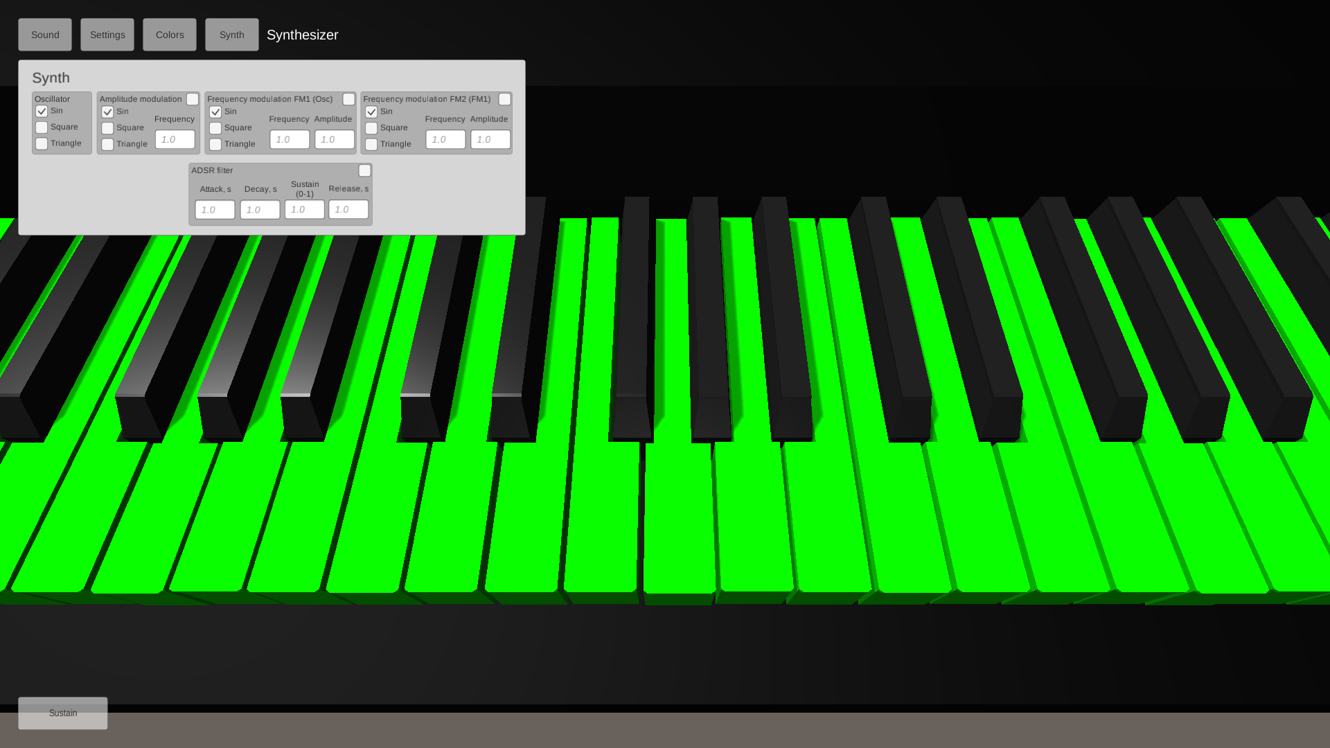 virtual piano keys